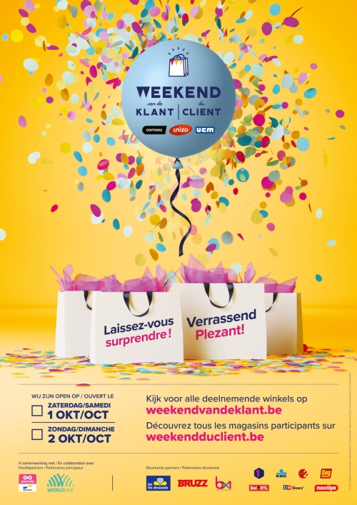 affiche weekend van de klant